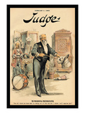 Judge Magazine: The Presidential Prestidigitateur Wall Decal by Grant Hamilton