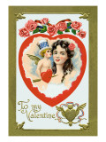 All American Patriotic Valentine Wall Decal