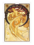 Danse Autocollant mural par Alphonse Mucha