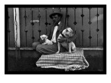 Bulldog, Master, and Pup Wall Decal