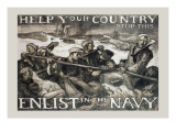 Help Your Country Stop This. Enlist in the Navy Veggoverføringsbilde av Frank Brangwyn Help Your Country Stop This. Enlist in the Navy Veggoverføringsbilde av Frank Brangwyn