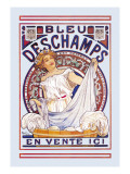 Bleu Deschamps En Vente Ici Wall Decal by Alphonse Mucha
