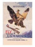 Fly with the U.S. Marines Wandabziehbild von Howard Chandler Christy