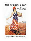 Will You Have a Part in Victory Wall Decal by James Montgomery Flagg
