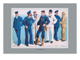 U.S. Navy: Uniforms, 1899 Wall Decal by Willy Stower