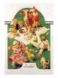 Breaking Up a Picnic Wall Decal by Joseph Christian Leyendecker