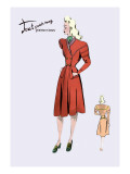Casual Dress in Autumn Orange Autocollant mural
