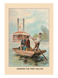 Abe Lincoln, Earning the First Dollar Wall Decal by Harriet Putnam