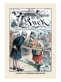 Puck Magazine: Canada as Mother Mandelbaum Autocollant mural par Joseph Keppler