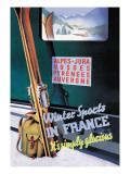 Winter Sports in France Wall Decal by Roland Hugon