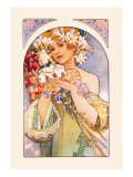 Flower Wall Decal by Alphonse Mucha