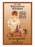 In Her Wheatless Kitchen Wandabziehbild von Howard Chandler Christy