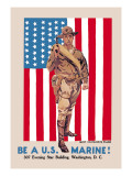 Be a U.S. Marine, Evening Star Building Wall Decal by James Montgomery Flagg
