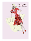 Polka-Dot Spring Dress Kalkomania ścienna