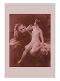 Nude with a Lion Wall Decal by Emile Tabary