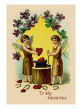 Blacksmiths Making Hearts Wall Decal