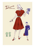 Dress, Coat and Scarf Wandabziehbild
