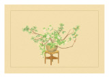 Pine and Rose Wall Decal by Sofu Teshigahara