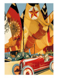 Sailboat and Automobile Wall Decal by Vittorio Grassi