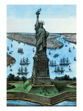 Statue of Liberty Wall Decal by Currier & Ives 