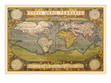 World Map Wall Decal by Abraham Ortelius