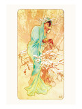 Winter Wall Decal by Alphonse Mucha