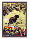 La Lidia el Toro Monudo Autocollant mural par Clyde Forsythe