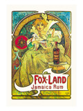 Fox-Land Jamaica Rum Wall Decal by Alphonse Mucha