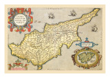 Map of the Island of Cyprus Kalkomania ścienna autor Abraham Ortelius Map of the Island of Cyprus Kalkomania ścienna autor Abraham Ortelius