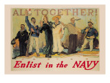 All Together! Enlist in the Navy Wall Decal by Reuterdahl 