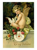 Angel Girl with Dove Wall Decal