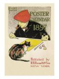 Poster Calendar 1897 Autocollant mural par Edward Penfield