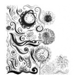 Doodle in Black and White Vinilos decorativos Doodle in Black and White Vinilos decorativos