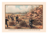 Infantry Attcking Snake River Indians near Owyhee River, 1880 Wall Decal by Arthur Wagner