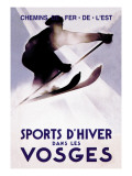 Sports d'Hiver dans les Vosges Wall Decal by Lucien Serre