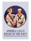 America Calls/Enlist in the Navy Vinilos decorativos