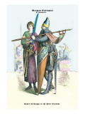 German Costumes: Squire and Knight in the First Crusade Wall Decal