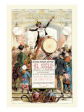 Musician with Drum Performs for Crowd Wall Decal