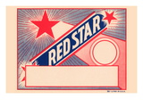 Red Star Broom Label Wandabziehbild
