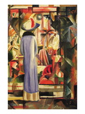 Large Bright Showcase Decalque em parede por Auguste Macke