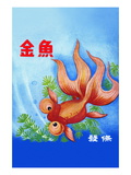 Fancy Bubble Eye Goldfish Wall Decal