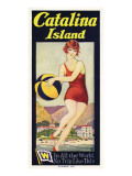 Catalina, ballon de plage, 1927 Autocollant mural