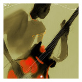 Playing Red and Black Bass Guitar Mode (wallstickers) Playing Red and Black Bass Guitar Mode (wallstickers)