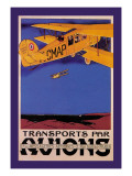 Transports Par Avions Wall Decal by Terrando 
