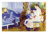Children In The Afternoon In Wargemont Wall Decal by Pierre-Auguste Renoir