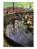 Canal with Women Washing Wall Decal by Vincent van Gogh