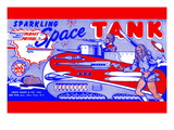Planet Patrol Sparkling Space Tank Autocollant mural