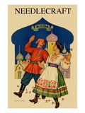 Russian Dancers In a Folk Costume Wall Decal