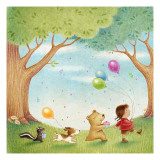 Going to Birthday Party with Friends Vinilos decorativos Going to Birthday Party with Friends Vinilos decorativos