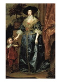 Portrait of Henrietta Maria with a Dwarf Wall Decal by Sir Anthony Van Dyck